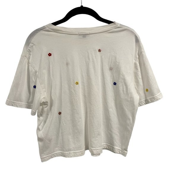 Rails The Boxy Crew White Multi-Color Daisy Embroidery Size S - Picture 6 of 8